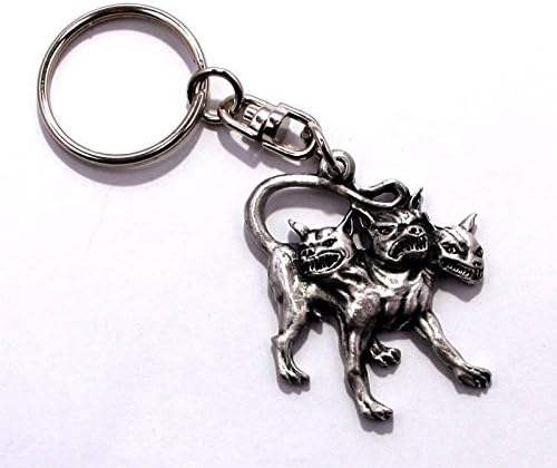 Solid Pewter Cerberus Keychain
