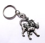 Solid Pewter Cerberus Keychain