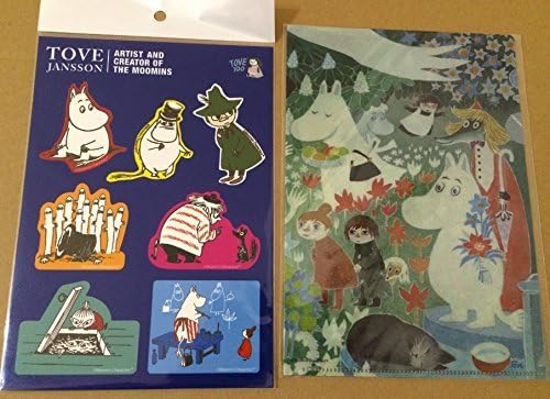 MOOMIN goods seal set to live and Tove Jansson Exhibition limited Moomin sticker die-cut + A5 clear file mysterious journey set 100th anniversary Tove Exhibition Moomin