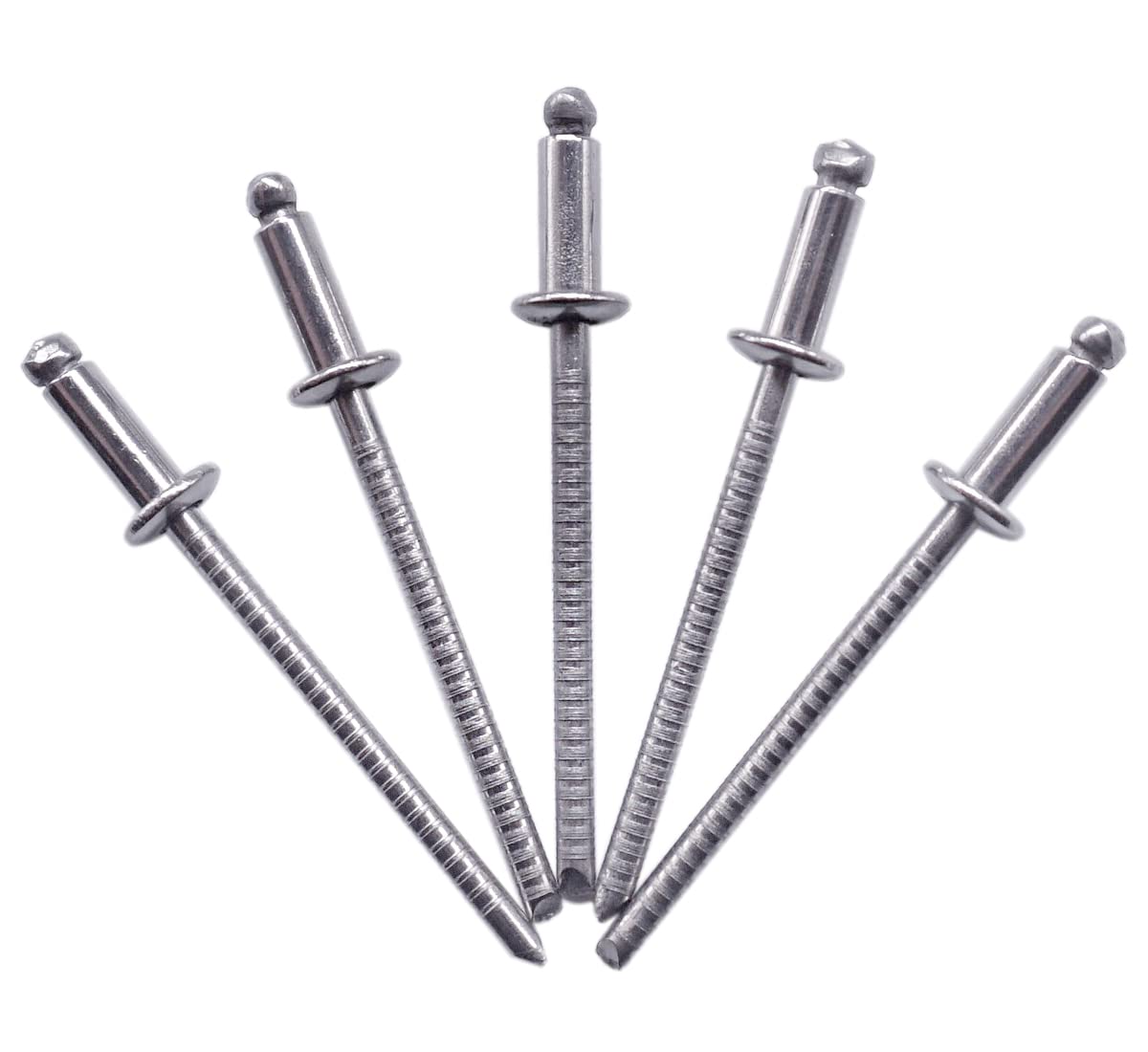 (Pack of 100 pcs) Stainless Steel Blind Rivets 3.2 x 6 mm, Dome Head, Pop Rivets, DIN 7337, A2 Rivet, Grooved Mandrel (100, 3.2 x 6 mm)