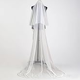 WerkaSi Wedding Veil Long Cathedral Floor Length Veils for Women Wedding Brides