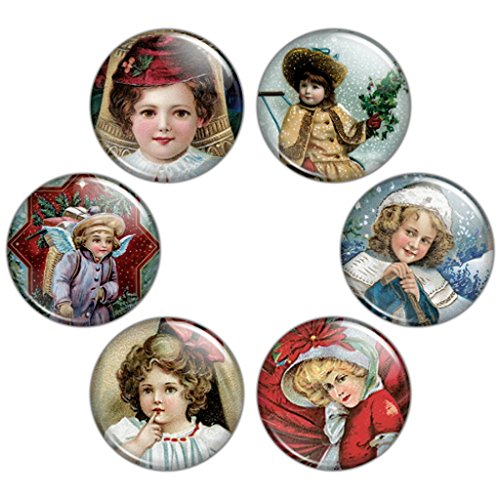 Button Bistro Women's Victorian Girls 1.25 inch Pinback Button Set Badges Pins