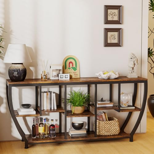 Simple Wisdom Credenza recibidor,recibidor con estantes Mesa de Consola, Mesa Consola rústica,Mueble para Entrada de casa,mesas Decorativa detrás del sofá,Adecuado para salón,recibidor,recibidor