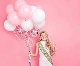 Leixi Birthday Girl Sash Rhinestone Tiara Set Gold Women Party Headband view 5