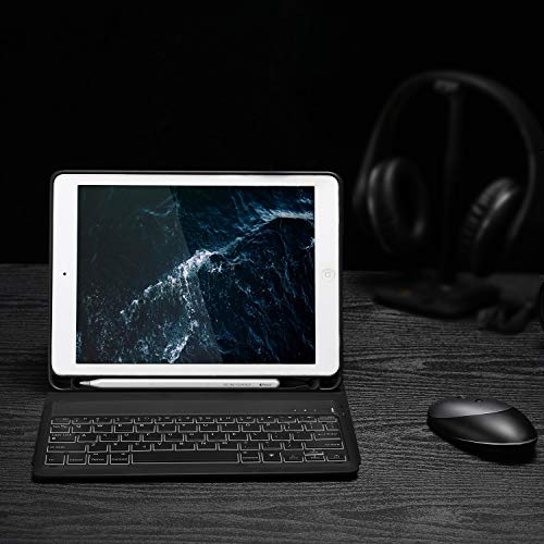 Jelly Comb Backlight Keyboard Case with Mouse for iPad 9.7 2018 (6th