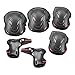 Allnice Alien 6 in 1 Thicken Skateboard Cycling Roller Skating Outdoor Sport Blading Elbow Knee Wrist Protective Gear Pads Safety Gear Pad Guard for Adult & Child Kid Use - Red+Black Color (M Size)