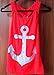 Girls Kids Anchor Vest Sleeveless Summer Clothes Cotton Tank Tops Bowknot T-Shirt (8-9years)