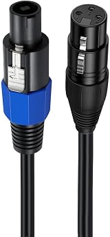Halokny Speakon to XLR Adapter Cable 3 Pin Female to Male 3m Twist Lock view 2