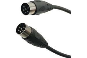 Seadream Large 6 Pin DIN Male to 6 Pin DIN Male Audio Signal Connector Cable (3.3Feet)