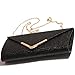 Digabi Simple Fashion Design Rectangle Shape women Leather Clutch Bags (One Size : 11.8X5.5X1.8 IN, Rose Gold)