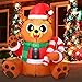 Joiedomi 5 FT Inflatable Brown Bear Decoration, Blow Up Bear With Build-in LEDs for Indoor, Outdoor, Yard, Garden, Lawn Décor
