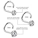 FreshTrends Cubic Zirconia Stud Nose Rings Twist - Nickel-Free 14K White Gold Nose Screw - 1.5mm, 2mm, 3mm 20 Gauge Nose Stud | Nose Ring Stud in 14K White Gold | 20G Nose Stud