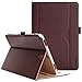 ProCase Samsung Galaxy Tab A 9.7 Case - Standing Cover Folio Case for 2015 Galaxy Tab A Tablet (9.7 inch, SM-T550 P550), with Multiple Viewing Angles, auto Sleep/Wake, Document Card Pocket (Brown)