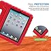 HDE iPad 2 3 4 Case for Kids - Shock Proof Bumper Heavy Duty Protective Cover Handle Stand for Apple iPad 2nd 3rd 4th Generation Tablet (Red)