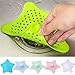 LATIBELL 6 Pcs Silicone Drain Hair Catcher, Kitchen Sink Strainer - Bathroom Bathtub Shower Sink Stopper - Drain Cover Hair Trap, Filter for Kitchen Bathroom Tub (Random Colors)