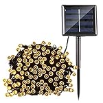 Qedertek Solar String Lights, 72ft 200 LED Fairy Lights, 8 Modes Ambiance Lighting for Outdoor, Patio, Lawn, Landscape, Fairy Garden, Home, Wedding, Waterproof (Warm White)