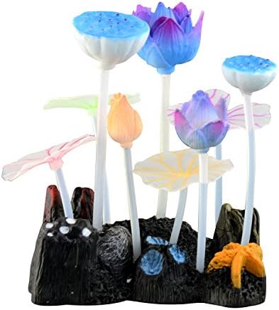 Saim Glowing Effect Artificial Coral Plant for Fish Tank, Decorative Aquarium Ornament