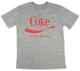 Coca Cola Enjoy Coke It's The Real Thing Gray Graphic T-Shirt