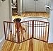 Pet Parade Folding Pet Gate, Brown, Extra Wide