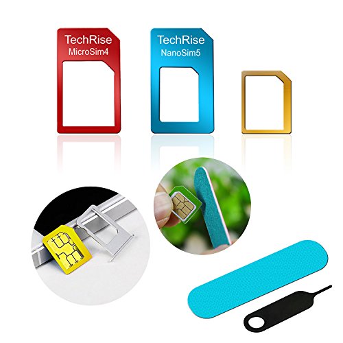 image for TechRise 5 in 1 Sim Card Adapter Kit with Sander Bar and Tray Open Nee