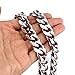 Mens Stainless Steel Silver Tone 7-40 inch 15MM Heavy Cuban Curb Link Chain Necklace Bracelet