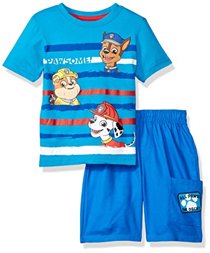 Nickelodeon Boys' 2 Piece Paw Patrol Tee and Twill Short Set