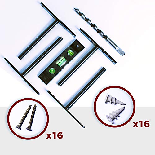 Floating Shelf Brackets Drill Bit Included (4pcs) Firm Foundation