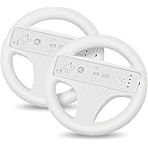Steering Wheel for Wii Remote Controller - Steering Wheel for Mario Kart - Racing Wheel for Nintendo Wii Games - Wii and Wii U Game Accessories - 2 Pack