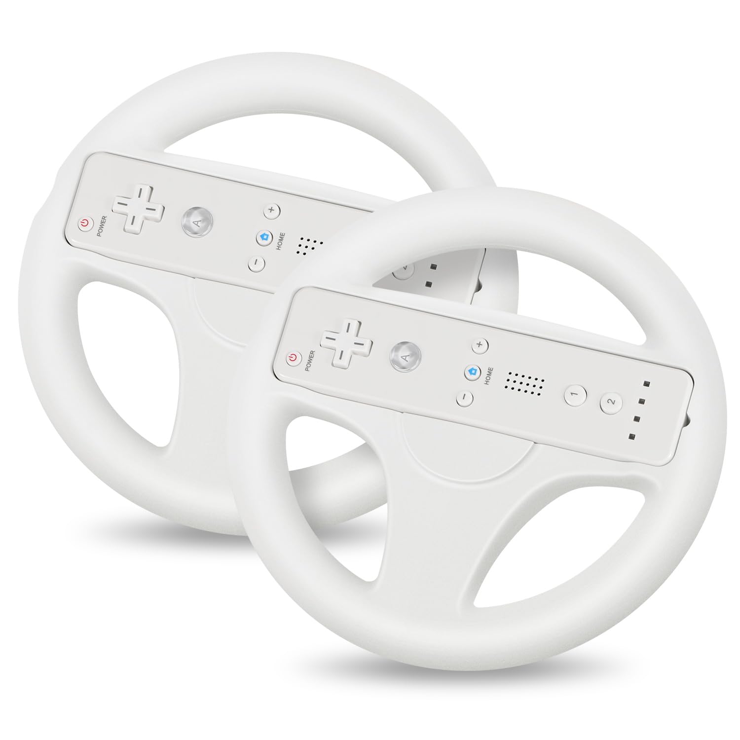 Photo 1 of Steering Wheel for Wii Remote Controller - Steering Wheel for Wii Mario Kart - Racing Wheel for Nintendo Wii Games - Wii and Wii U Game Accessories - 2 Pack