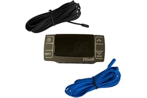 New Dixell Model: XR06CX (for Refrigerators) Digital Temperature Control Panel Thermostat with 2 Temperature Sensor Probes Included 120v / Technician Ready by Xiltek Gray