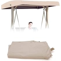 210D Oxford Cloth Patio Swing Canopy Cover - Waterproof Top Replacement For 2-3 Seater Swing