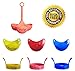 Triple Egg Silicone Cooking Pack 3 x Egg Poacher Pods 3 x Egg Frying Rings and 1 x 3 Egg Boiler from Kosy Kitchen