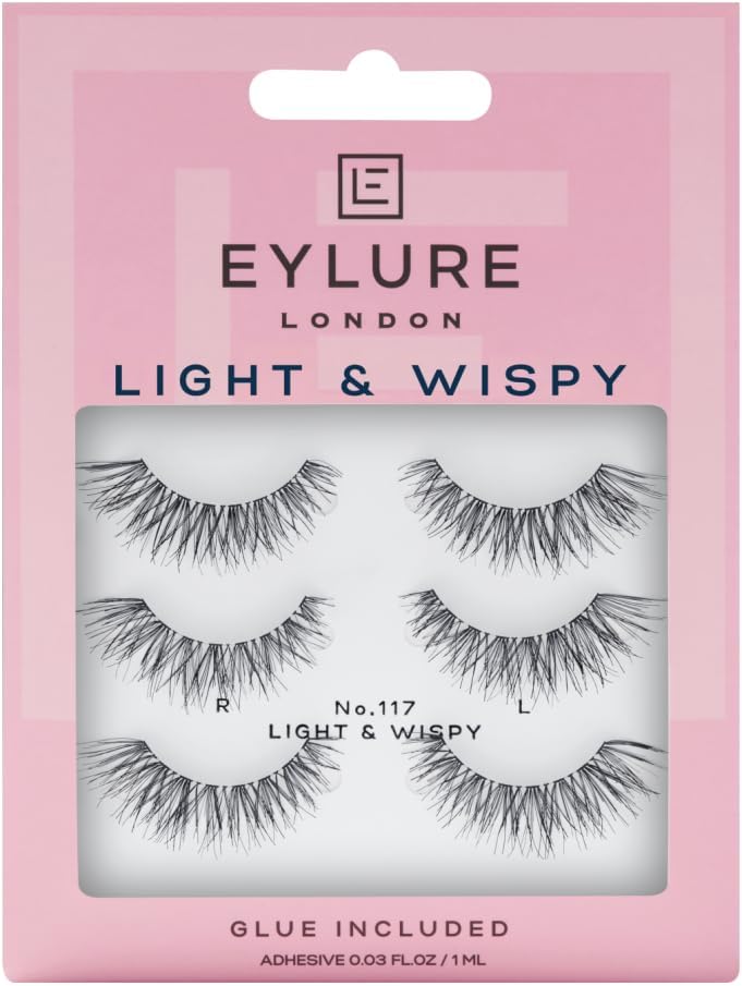 Eylure Texture 117 False Eyelashes 3 Pairs Black Pack Multi Pack