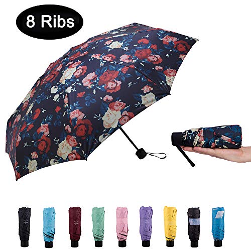 image for NOOFORMER Mini Travel Sun & rain Windproof Umbrella （8 Ribs）- Ligh