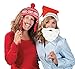 Fun Express Christmas Santa & Elf Stick Costume Photo Booth Props - 12 pcs