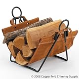 RING & HOOK Leather Wood Kindling Log Carrier &Frame Rack Holder