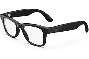 Ray-Ban Meta (Gen 1), Wayfarer, Shiny Black | Smart AI Glasses for Men, Women — 12 MP Ultra-Wide Camera, Open-Ear Speakers for Audio, Video Recording and Bluetooth — Clear Lenses — Wearable Technology