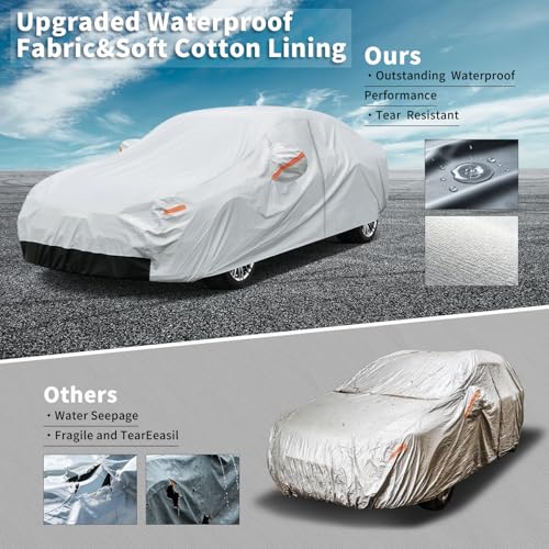 GUNHYI Cubierta de Coche de 6 Capas para VW Jetta de 1998 a 2022, Cubierta Exterior Completa Resistente al Agua para Todo Tipo de Clima
