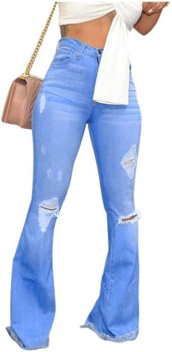 broken holes pocket jeans