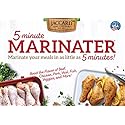Jaccard 5-Minute Marinater, 10 X 14 Inch, White/Red, Instant Vacuum Marinade Container. Dishwasher Safe