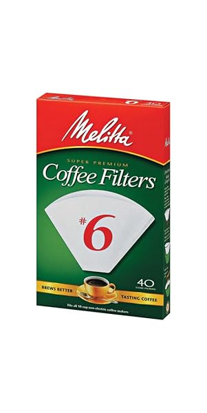 MELITTA INC CONE COFFEE FILTER # 6, 40 CT