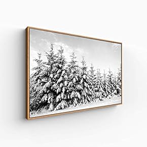 Canvas Wall Art for Living Room, Bedroom Monochrome Plants Framed Canvas Prints for Home Decoration Ready to Hang - 16x24 inches