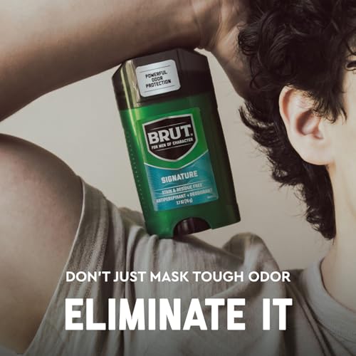 BRUT SIGNATURE SCENT ANTIPERSPIRANT AND DEODORANT – SCENTED DEODORANT STICK FOR MEN – POWERFUL SWEAT PROTECTION – ELIMINATES ODORS – 2.7 OZ