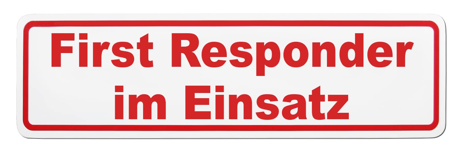 Magnetic sign first responder in use, magnetic