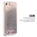 iPhone 7 Case, ESEEKGO Floating Liquid Case for iphone 7 Soft Cover TPU Bumper Bling Bling Case (Silver)