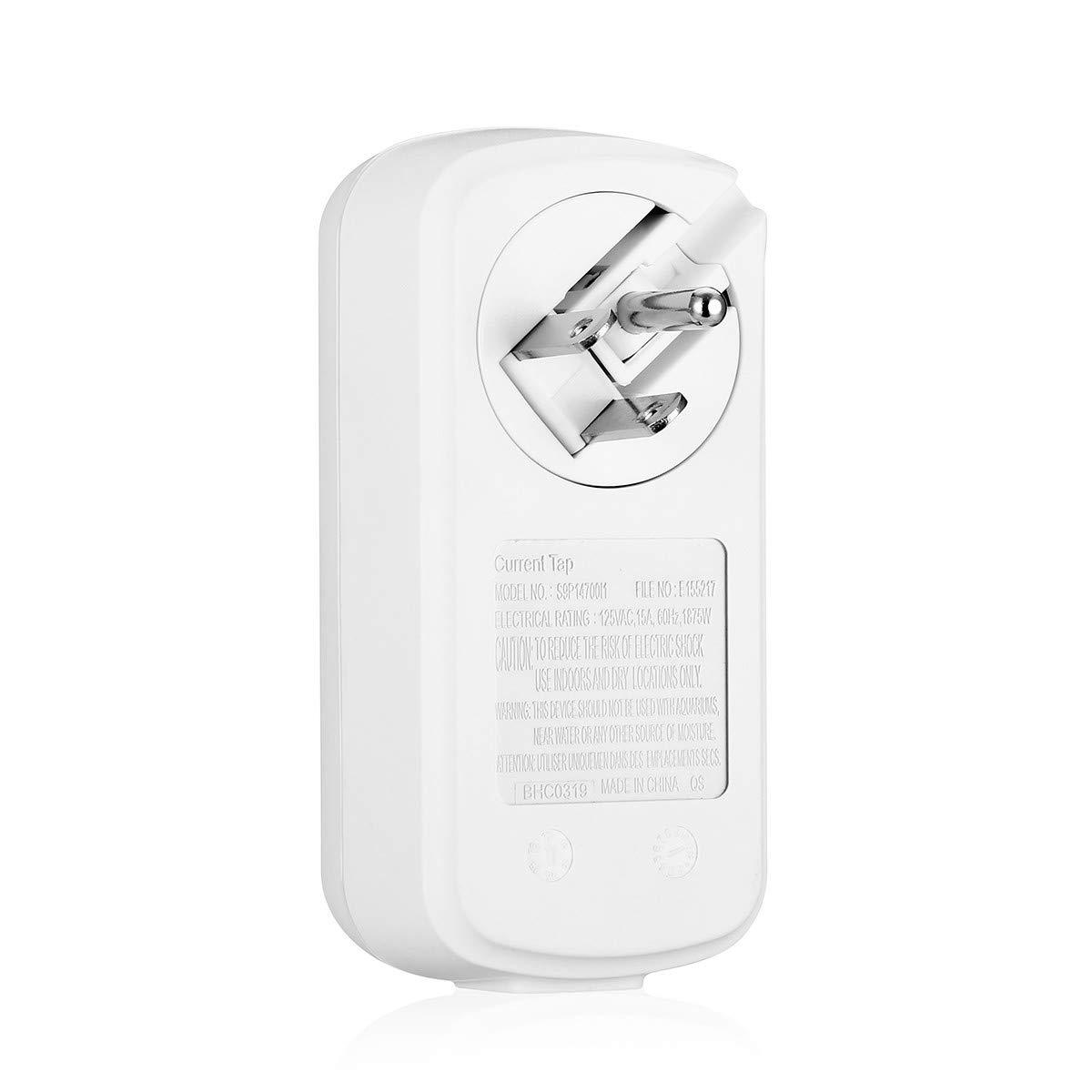 [UL Listed] Poweradd Portable 360 Degree Swivel Outlet Surge Protector 100-240V with 2-Port 3.4A USB Wall Charger, 15A/1875W - White