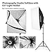 CRAPHY Professional Photo Studio Soft Box Lights Continuous Lighting Kit 3x135W 5000K Bulbs + 20