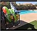XXL Rolling Pool Storage Bin Cart - Pool and Ball Storage Organizer with Nylon Mesh Basket | Hold Beach Towels, Linens, Floatation Devices