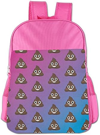 Rainbow Poop Emoji School Backpack For Girls Boys Cute Bookbag Outdoor Daypack