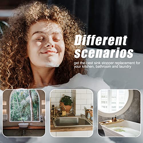 5 Pieces Bath Overflow Drain Cover Bottomless Water Stopper Plug Tub